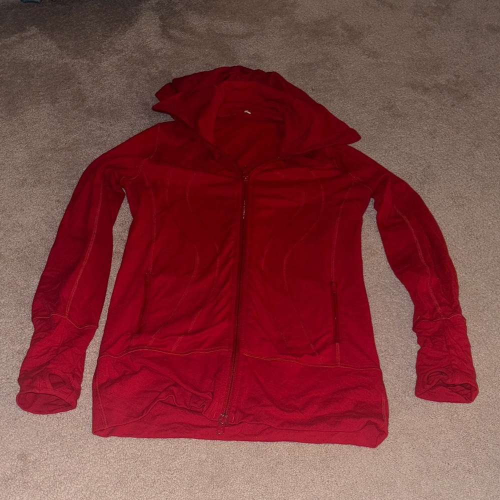 Lululemon Women's Red Hooded Jacket size 6